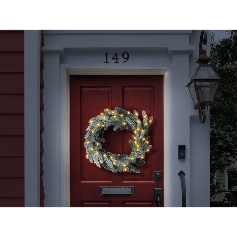 Sneklædt julekrans Albini - Have - Havearbejde & dyrkning - Planter - Pynteplanter - Dørkranse