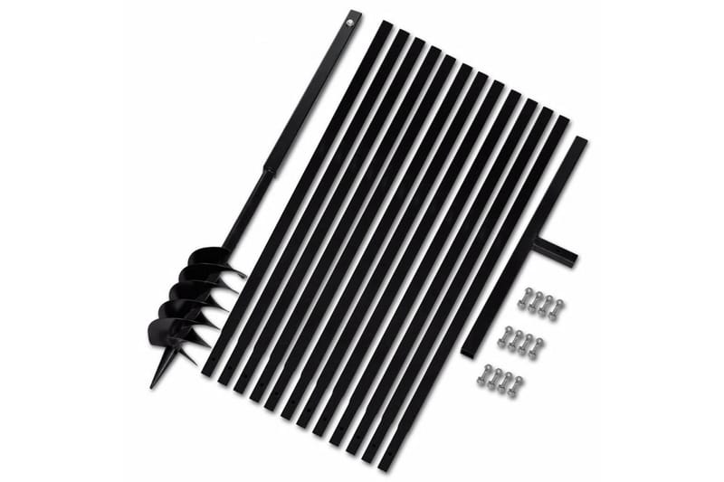 Pælebor med håndtag, 120 mm, med forlængerrør, 13 m, stål - Have - Havemaskiner - Jordbor