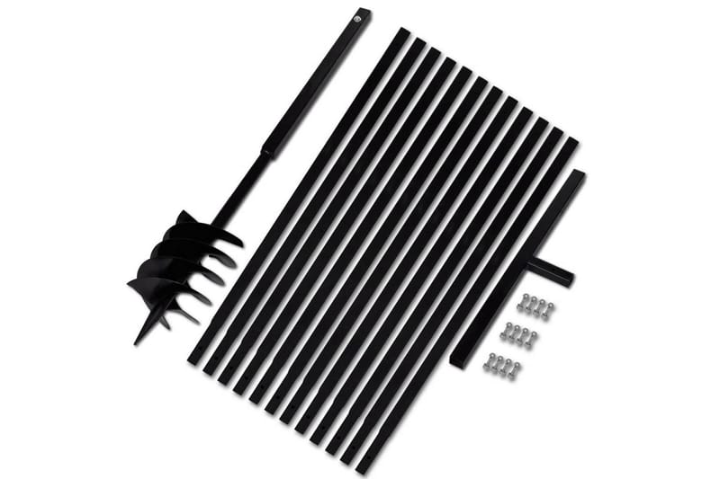 Pælebor med håndtag, 180 mm, med forlængerrør, 13 m, stål - Have - Havemaskiner - Jordbor
