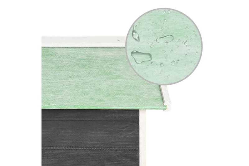 skur til robotplæneklipper 72x87x50 cm fyrretræ grå og hvid - Grå - Have - Havemaskiner - Plæneklippere - Robotplæneklipper