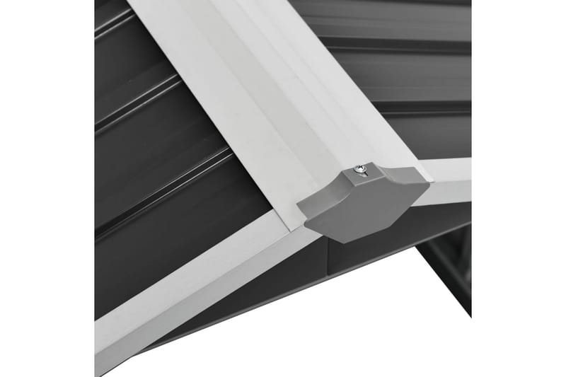 skur til robotplæneklipper 92x97x63 cm galvaniseret stål grå - Antracit - Robotplæneklipper - Elektrisk plæneklipper