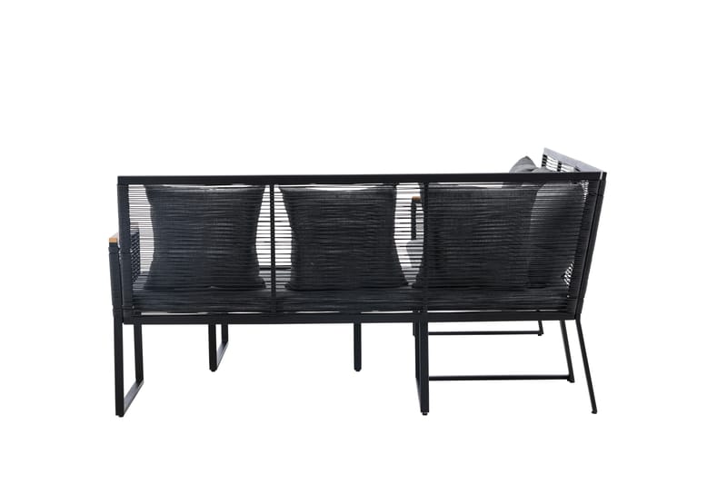 Dallas Sofa Gruppe 5-personers - Sort - Have - Udendørs miljø - Altan & terrasse - Altanmøbler