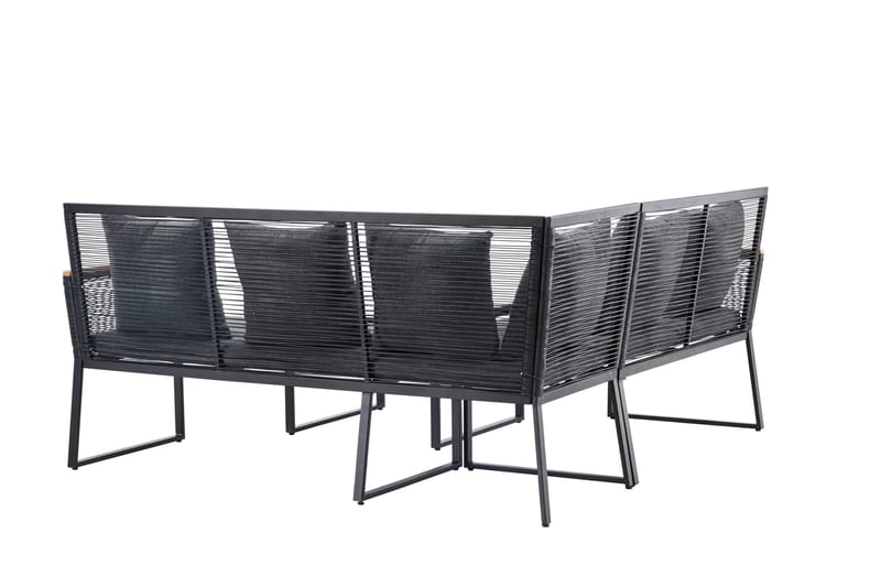Dallas Sofa Gruppe 5-personers - Sort - Have - Udendørs miljø - Altan & terrasse - Altanmøbler