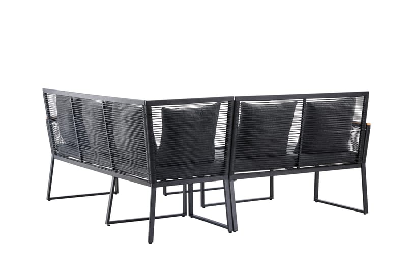 Dallas Sofa Gruppe 5-personers - Sort - Have - Udendørs miljø - Altan & terrasse - Altanmøbler