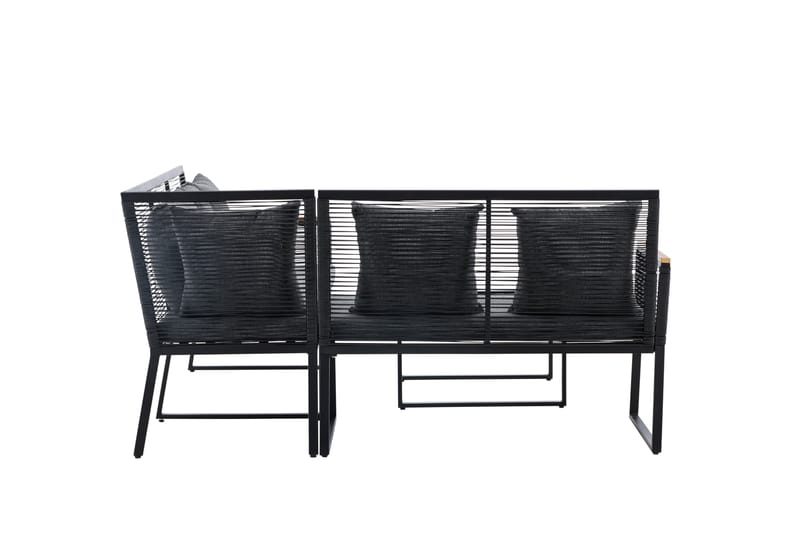 Dallas Sofa Gruppe 5-personers - Sort - Have - Udendørs miljø - Altan & terrasse - Altanmøbler