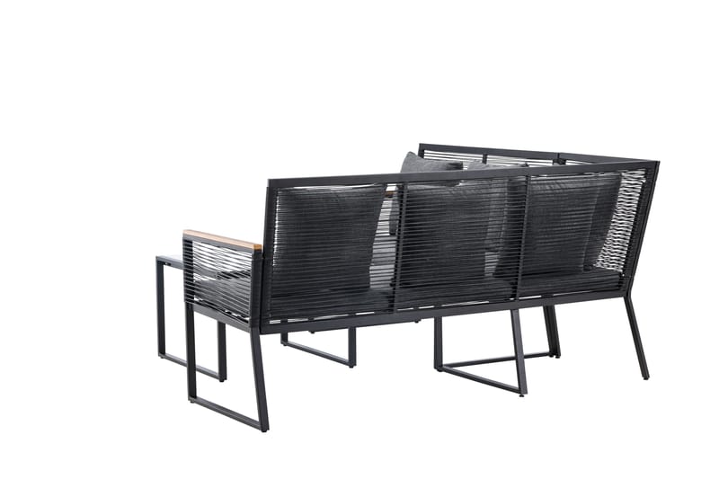 Dallas Sofa Gruppe 5-personers - Sort - Have - Udendørs miljø - Altan & terrasse - Altanmøbler