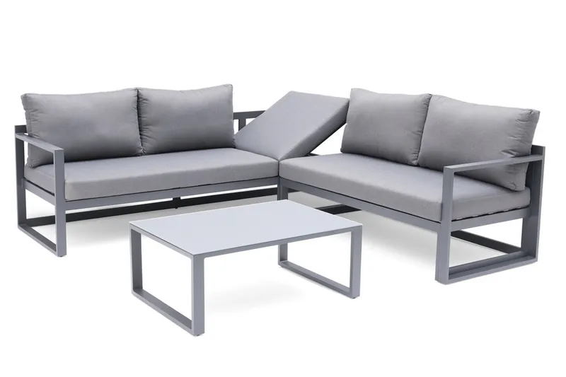 Loungegruppe til udendørs brug Hillerstorp Lundamo grå - Grå - Have - Udendørs miljø - Altan & terrasse - Altanmøbler