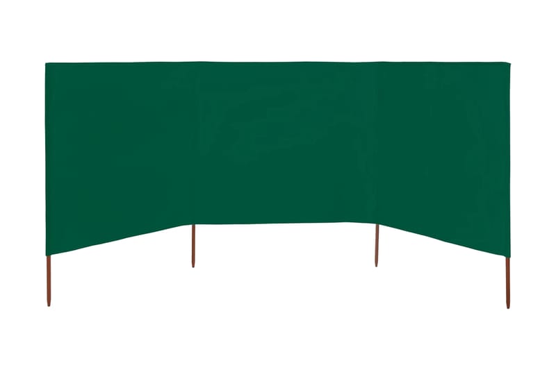 3-Panels Læsejl 400x160 cm Stof Grøn - Grøn - Sikkerhed & læhegn altan - Afskærmning & vindsejl - Skærm