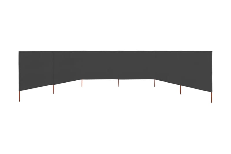 6-Panels Læsejl 800x160 cm Stof Antracitgrå - Grå - Sikkerhed & læhegn altan - Afskærmning & vindsejl - Skærm