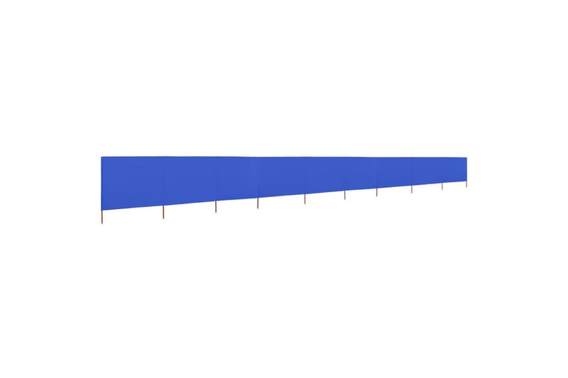 9-Panels Læsejl 1200x80 cm Stof Azurblå - Blå - Sikkerhed & læhegn altan - Afskærmning & vindsejl - Skærm