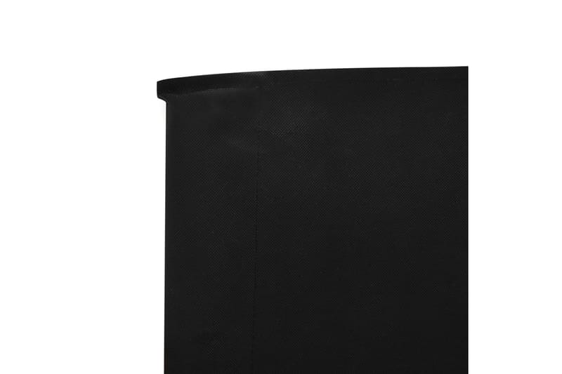 9-Panels Læsejl 1200x160 cm Stof Sort - Sort - Sikkerhed & læhegn altan - Afskærmning & vindsejl - Skærm