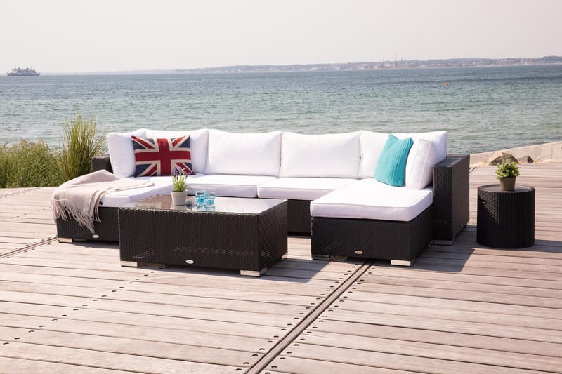 Bahamas Loungegrupp 2 - Sort - Altanmøbler - Sofagrupper udendørs - Loungesæt