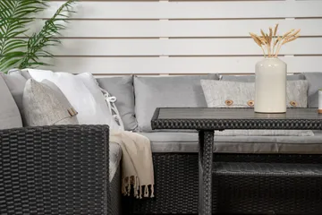 Bentwood Loungesofa 5-sits - Sort/Grå - Havemøbler - Loungemøbler - Sofagrupper udendørs