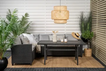 Bentwood Loungesofa 5-sits - Sort/Grå - Havemøbler - Loungemøbler - Sofagrupper udendørs