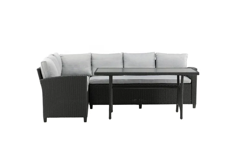 Bentwood Loungesofa 5-sits, Sort/Grå