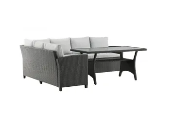 Bentwood Loungesofa 5-sits - Sort/Grå - Havemøbler - Loungemøbler - Sofagrupper udendørs