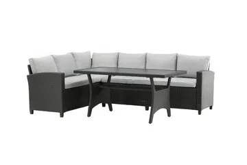 Bentwood Loungesofa 5-sits - Sort/Grå - Havemøbler - Loungemøbler - Sofagrupper udendørs