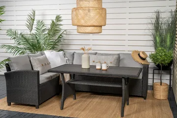 Bentwood Loungesofa 5-sits - Sort/Grå - Havemøbler - Loungemøbler - Sofagrupper udendørs