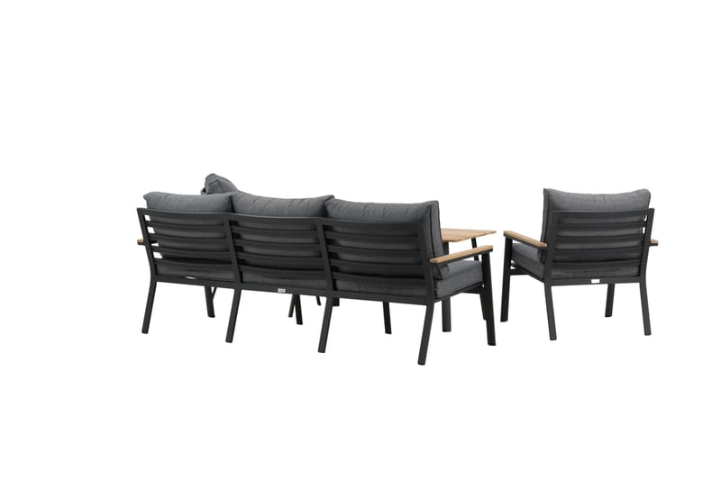Brasilia Loungesæt Sort - Venture Home - Have - Udendørs miljø - Altan & terrasse - Altanmøbler