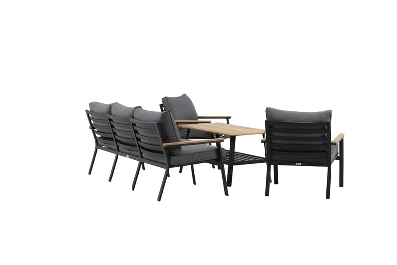Brasilia Loungesæt Sort - Venture Home - Have - Udendørs miljø - Altan & terrasse - Altanmøbler