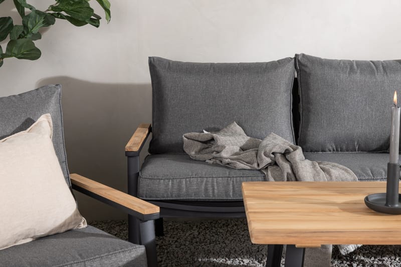 Brasilia Loungesæt Sort - Venture Home - Have - Udendørs miljø - Altan & terrasse - Altanmøbler