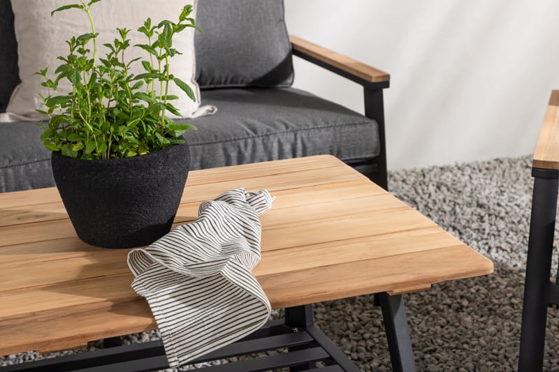 Brasilia Loungesæt Sort - Venture Home - Have - Udendørs miljø - Altan & terrasse - Altanmøbler