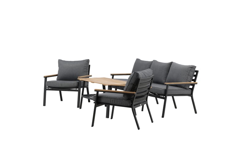Brasilia Loungesæt Sort - Venture Home - Have - Udendørs miljø - Altan & terrasse - Altanmøbler