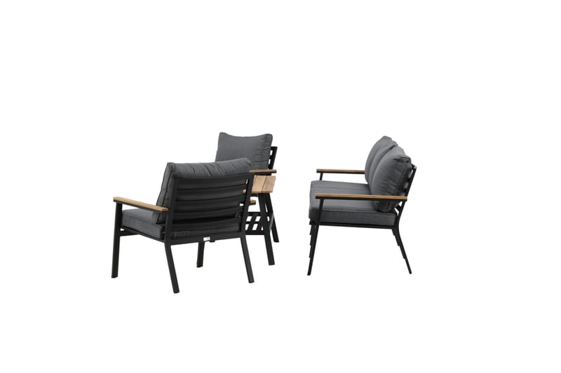 Brasilia Loungesæt Sort - Venture Home - Have - Udendørs miljø - Altan & terrasse - Altanmøbler