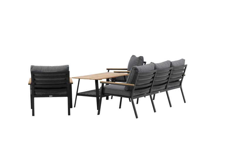Brasilia Loungesæt Sort - Venture Home - Have - Udendørs miljø - Altan & terrasse - Altanmøbler