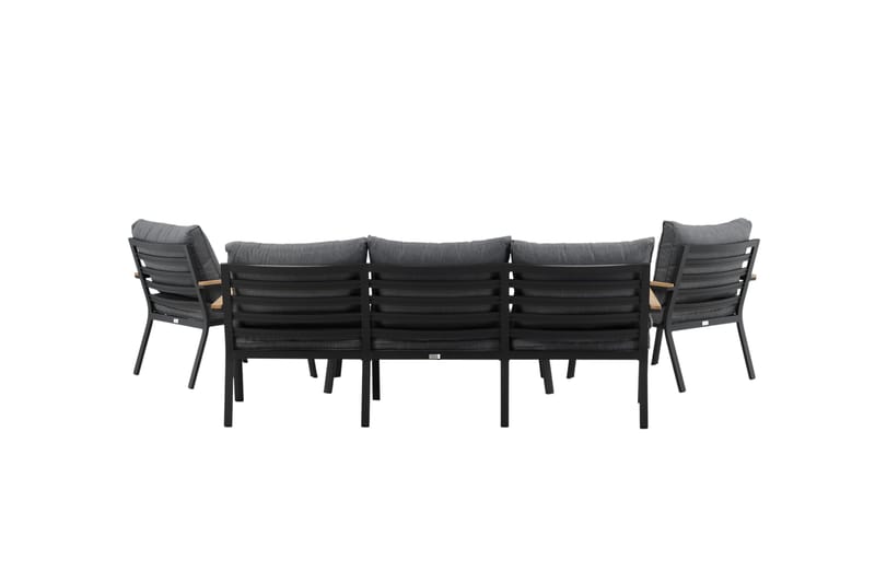Brasilia Loungesæt Sort - Venture Home - Have - Udendørs miljø - Altan & terrasse - Altanmøbler