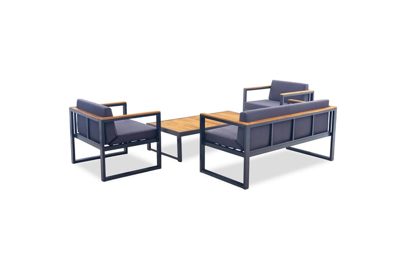 Dalarö Loungesæt 4-sæder Blå - Lyfco - Have - Udendørs miljø - Altan & terrasse - Altanmøbler