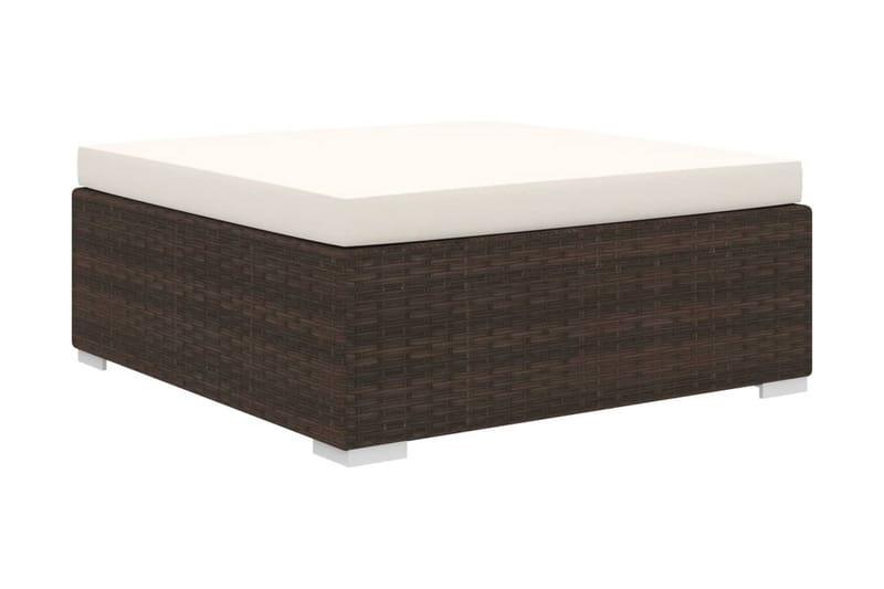 Haveloungesæt 10 Dele Med Hynder Polyrattan Brun - Have - Udendørs miljø - Altan & terrasse - Altanmøbler