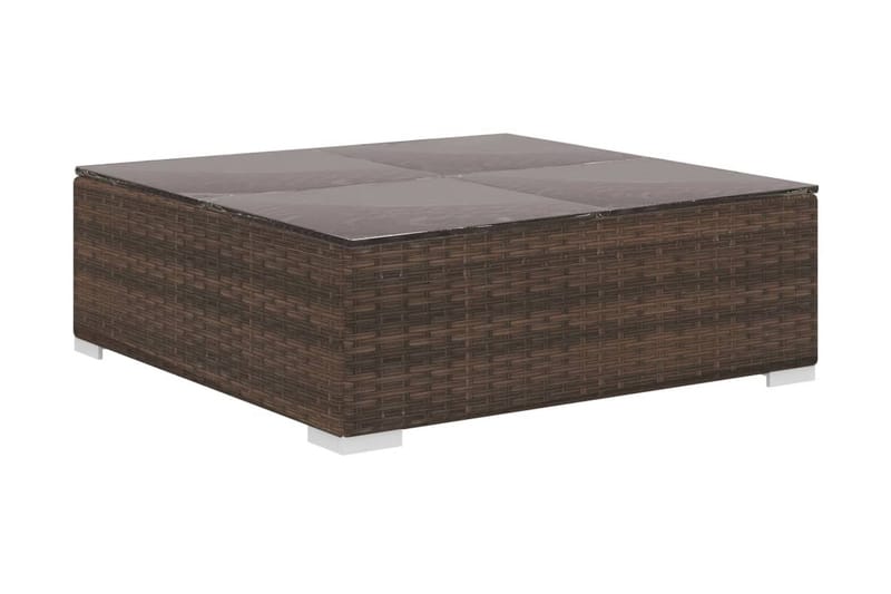 Haveloungesæt 10 Dele Med Hynder Polyrattan Brun - Have - Udendørs miljø - Altan & terrasse - Altanmøbler