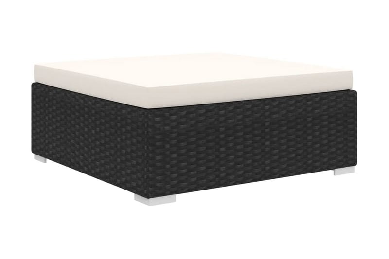 Haveloungesæt 10 Dele Med Hynder Polyrattan Sort - Have - Udendørs miljø - Altan & terrasse - Altanmøbler