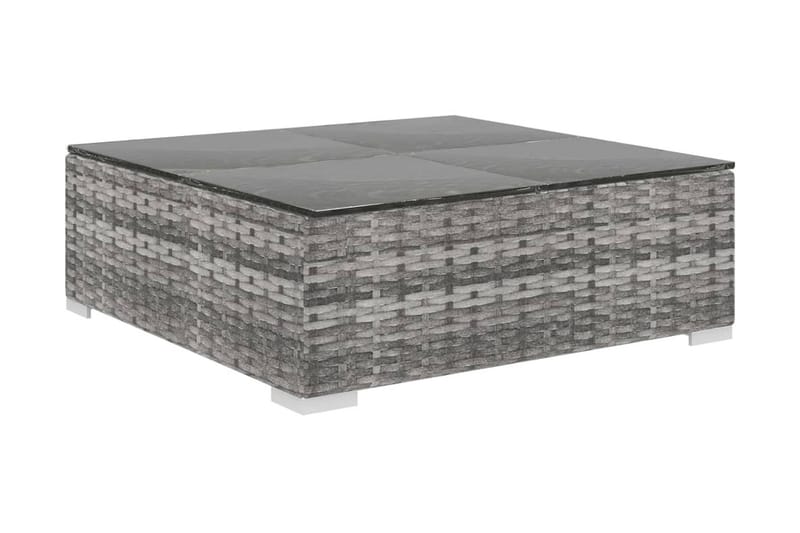 Haveloungesæt 10 Dele Med Hynder Polyrattan Grå - Have - Udendørs miljø - Altan & terrasse - Altanmøbler