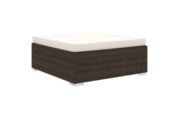 Haveloungesæt 11 Dele Med Hynder Polyrattan Brun - Have - Udendørs miljø - Altan & terrasse - Altanmøbler
