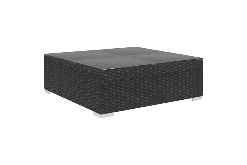 Haveloungesæt 4 dele med hynder polyrattan sort - Sort - Have - Udendørs miljø - Altan & terrasse - Altanmøbler