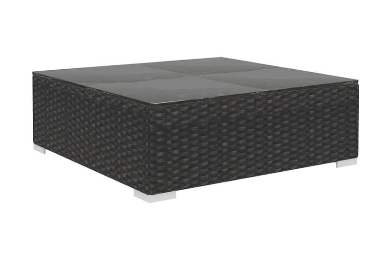 Haveloungesæt 9 dele med hynder polyrattan sort - Sort - Have - Udendørs miljø - Altan & terrasse - Altanmøbler