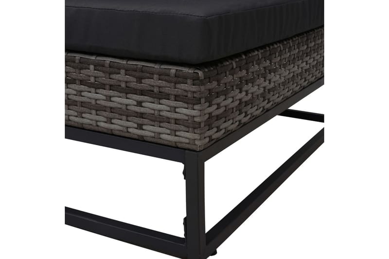 Havesofasæt 4 Dele med Hynder Polyrattan Grå - Grå - Have - Udendørs miljø - Altan & terrasse - Altanmøbler