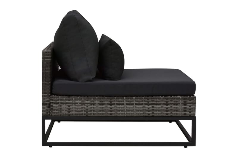 Havesofasæt 4 Dele med Hynder Polyrattan Grå - Grå - Have - Udendørs miljø - Altan & terrasse - Altanmøbler