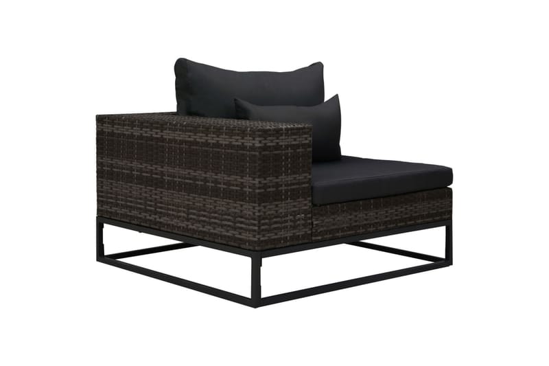 Havesofasæt 4 Dele med Hynder Polyrattan Grå - Grå - Have - Udendørs miljø - Altan & terrasse - Altanmøbler