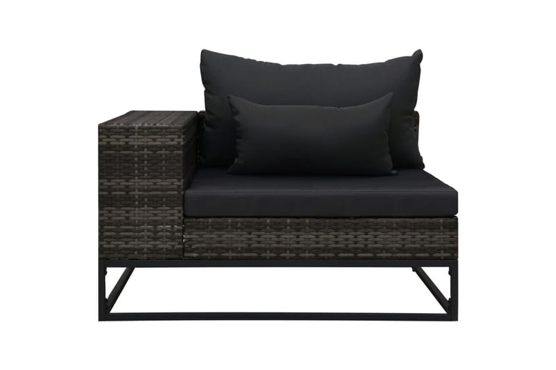 Havesofasæt 4 Dele med Hynder Polyrattan Grå - Grå - Have - Udendørs miljø - Altan & terrasse - Altanmøbler