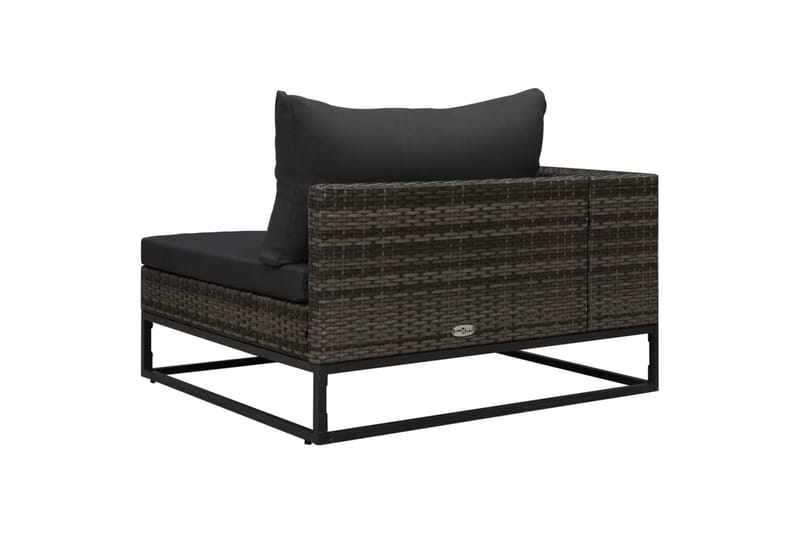 Havesofasæt 4 Dele med Hynder Polyrattan Grå - Grå - Have - Udendørs miljø - Altan & terrasse - Altanmøbler