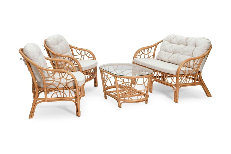 Hillerstorp Fårö sofagruppe udendørs 4-personers, Sort/hvid