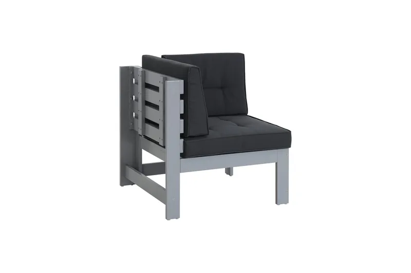 Husarn Hjørnemodul med Hynde Mat Grå - KWA - Have - Udendørs miljø - Altan & terrasse - Altanmøbler