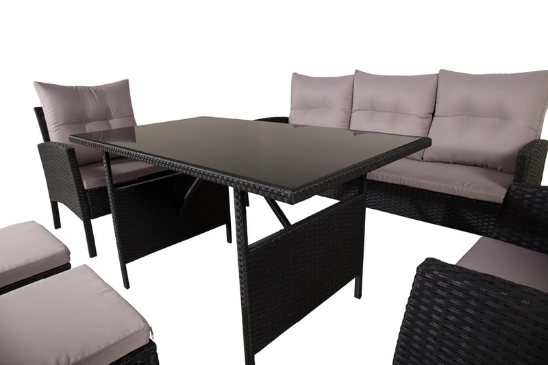 Knock Loungesæt Sort - Venture Home - Altanmøbler - Sofagrupper udendørs - Loungesæt