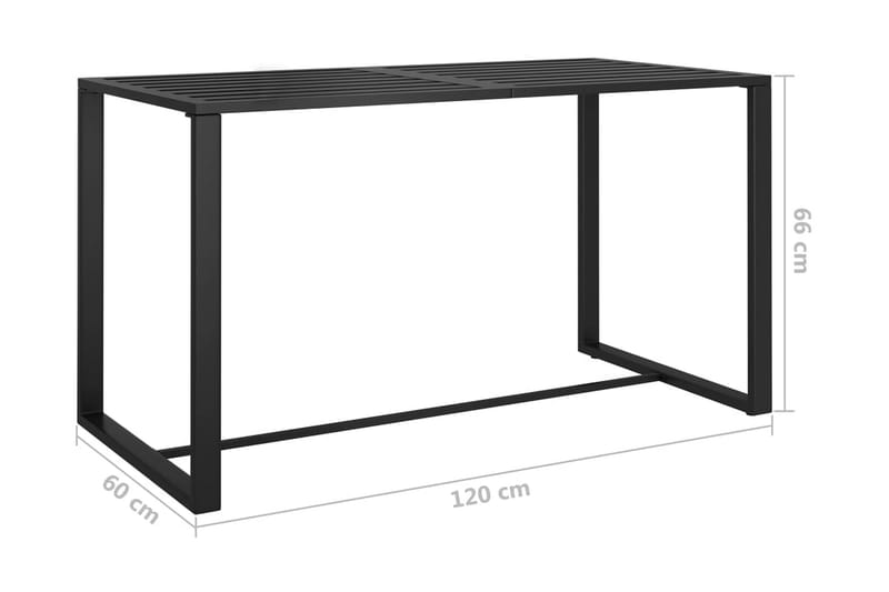 Loungesæt med Hynder 5 Dele Aluminium Antracitgrå - Grå - Altanmøbler - Sofagrupper udendørs - Loungesæt