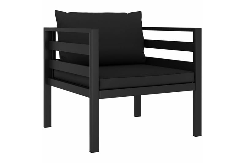 Loungesæt med Hynder 6 Dele Aluminium Antracitgrå - Grå - Have - Udendørs miljø - Altan & terrasse - Altanmøbler