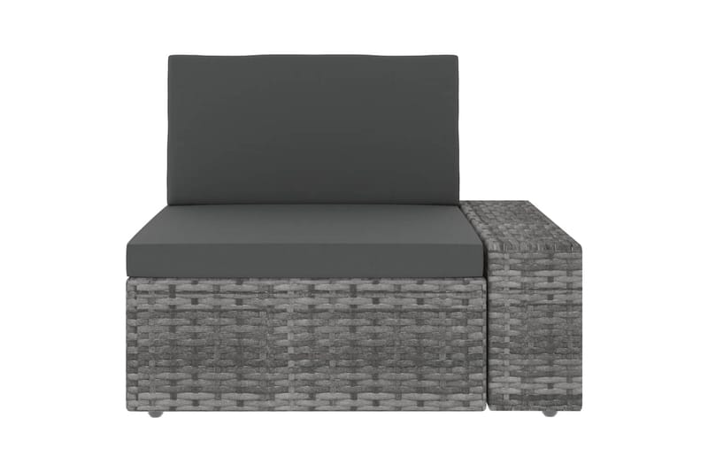 Loungesæt Til Haven 10 Dele Polyrattan Grå - Grå - Have - Udendørs miljø - Altan & terrasse - Altanmøbler