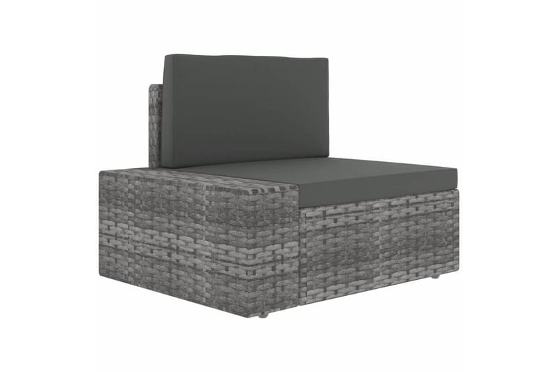 Loungesæt Til Haven 10 Dele Polyrattan Grå - Grå - Have - Udendørs miljø - Altan & terrasse - Altanmøbler